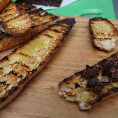 Grilled Baguette with Lavender Chocolate