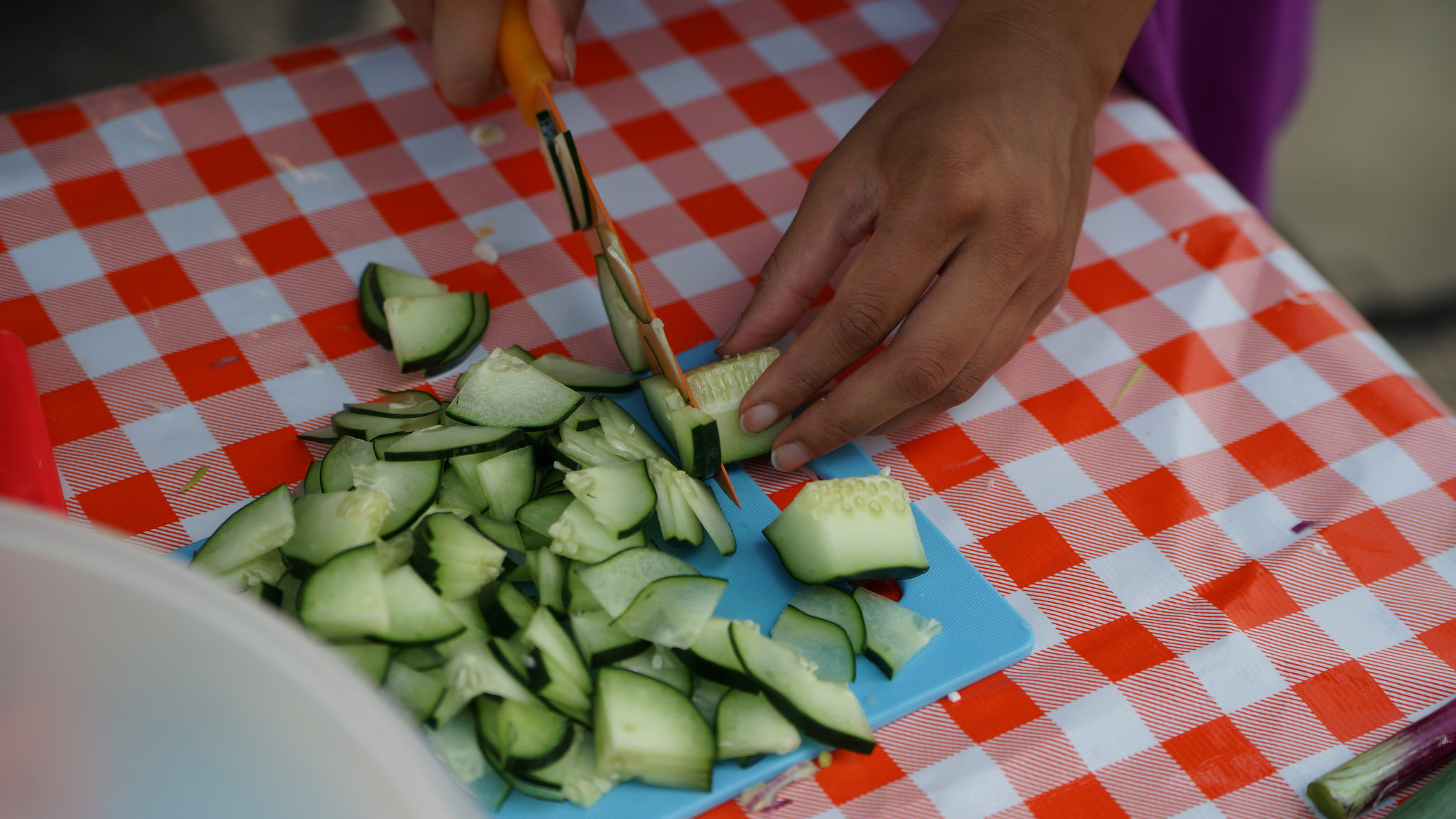 Meet Your Vegetables Cutting Cucumbers