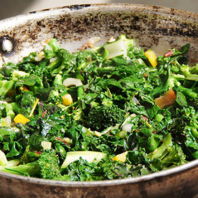 Spring Greens with Miso Maple Dressing