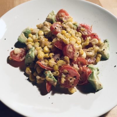 4. Corn, tomato, and avocado salad
