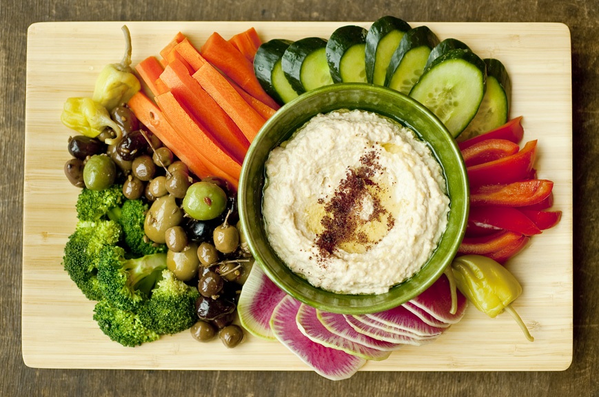 Homemade Hummus Platter