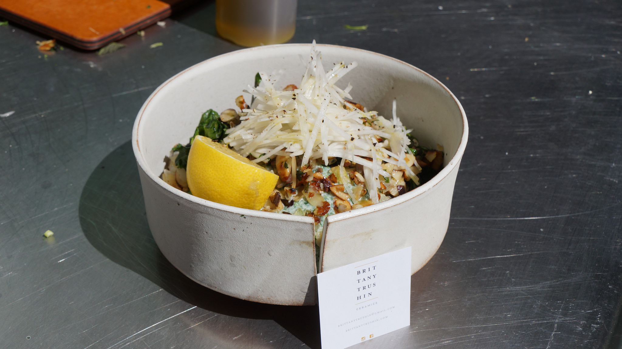 Wild rice salad in bowl