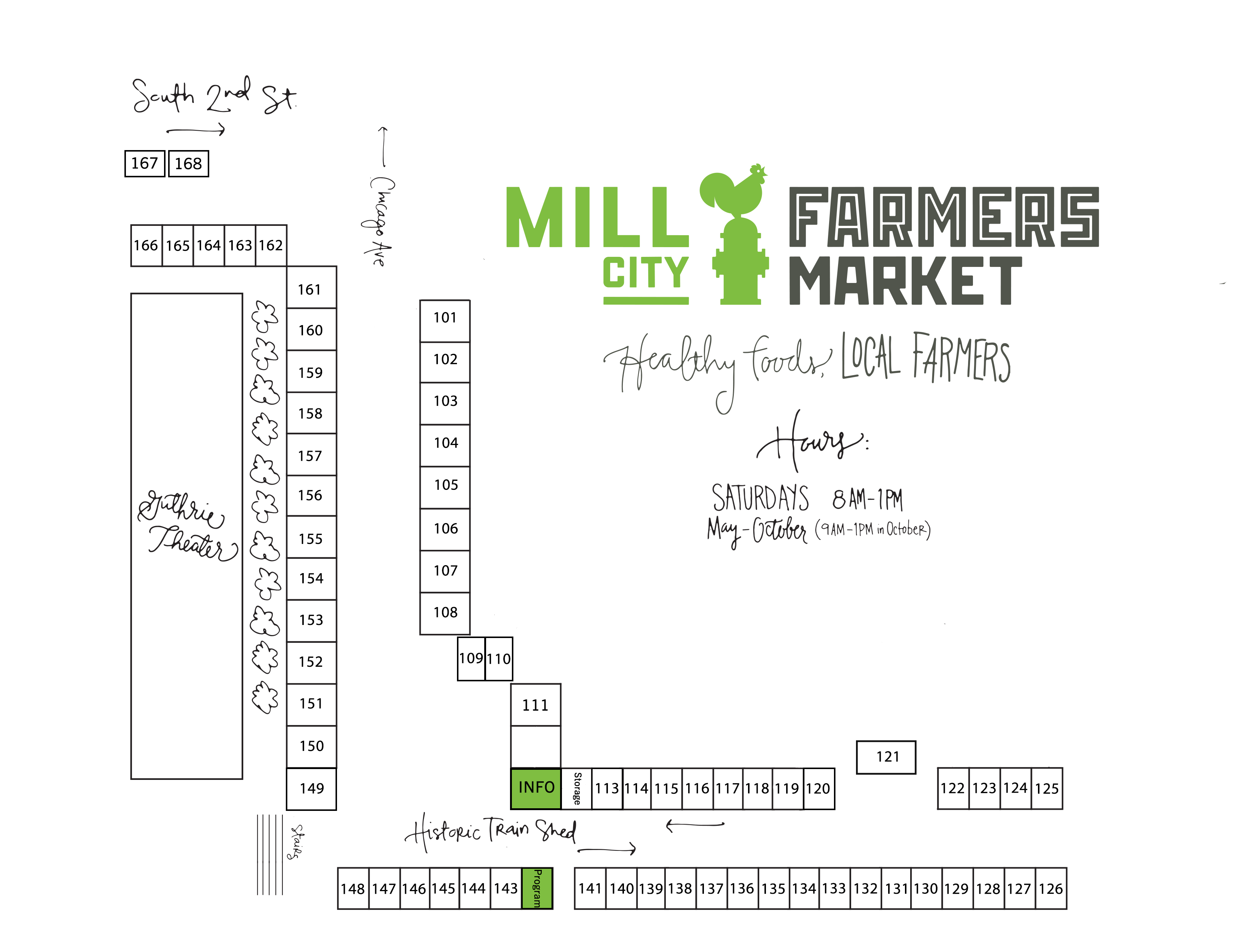 2022 Vendor Map Mill City Farmers Market