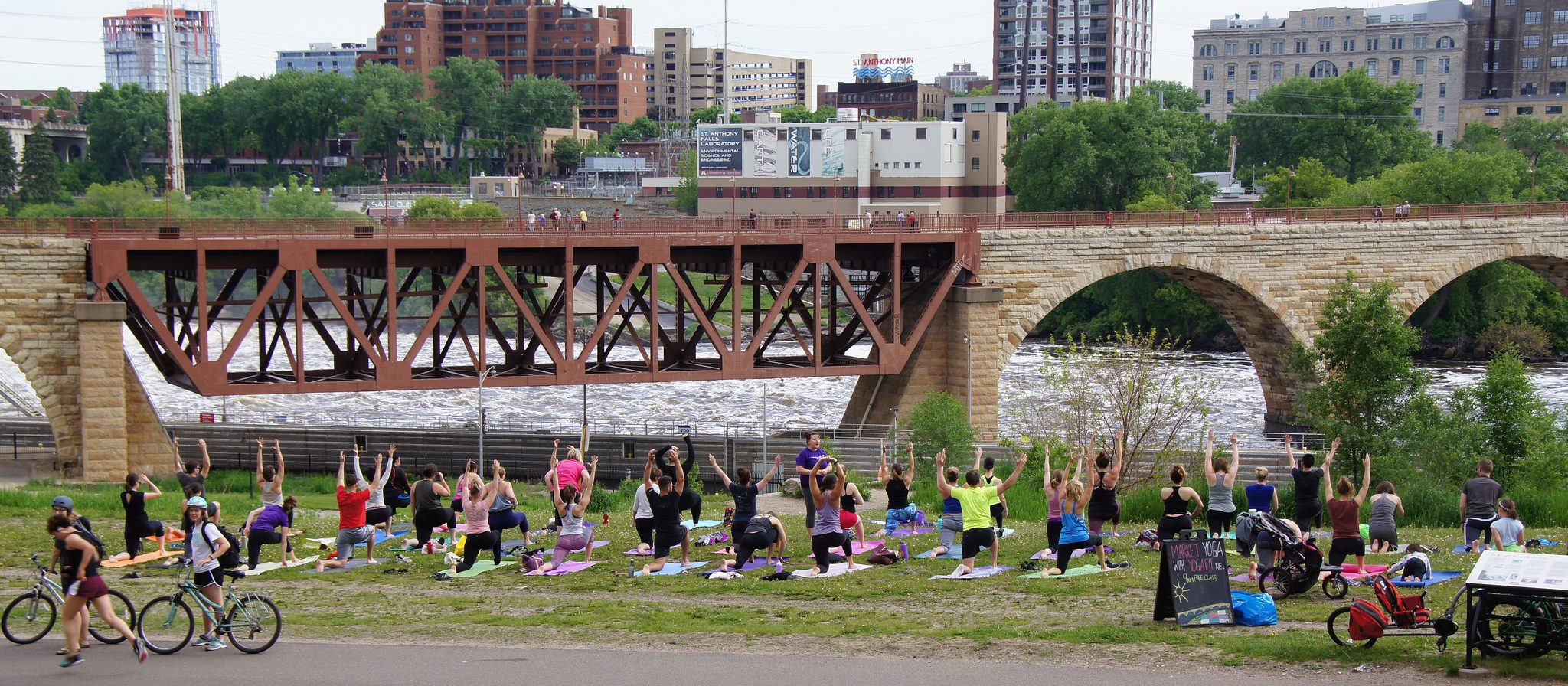 Market Yoga on Mississippi River Day